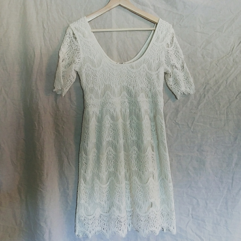 Urban outfitters white lace summer dress